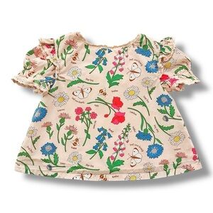 Mini Boden | Wallflower Ruffle Blouse (11-12 yrs)🌷🪻🐝